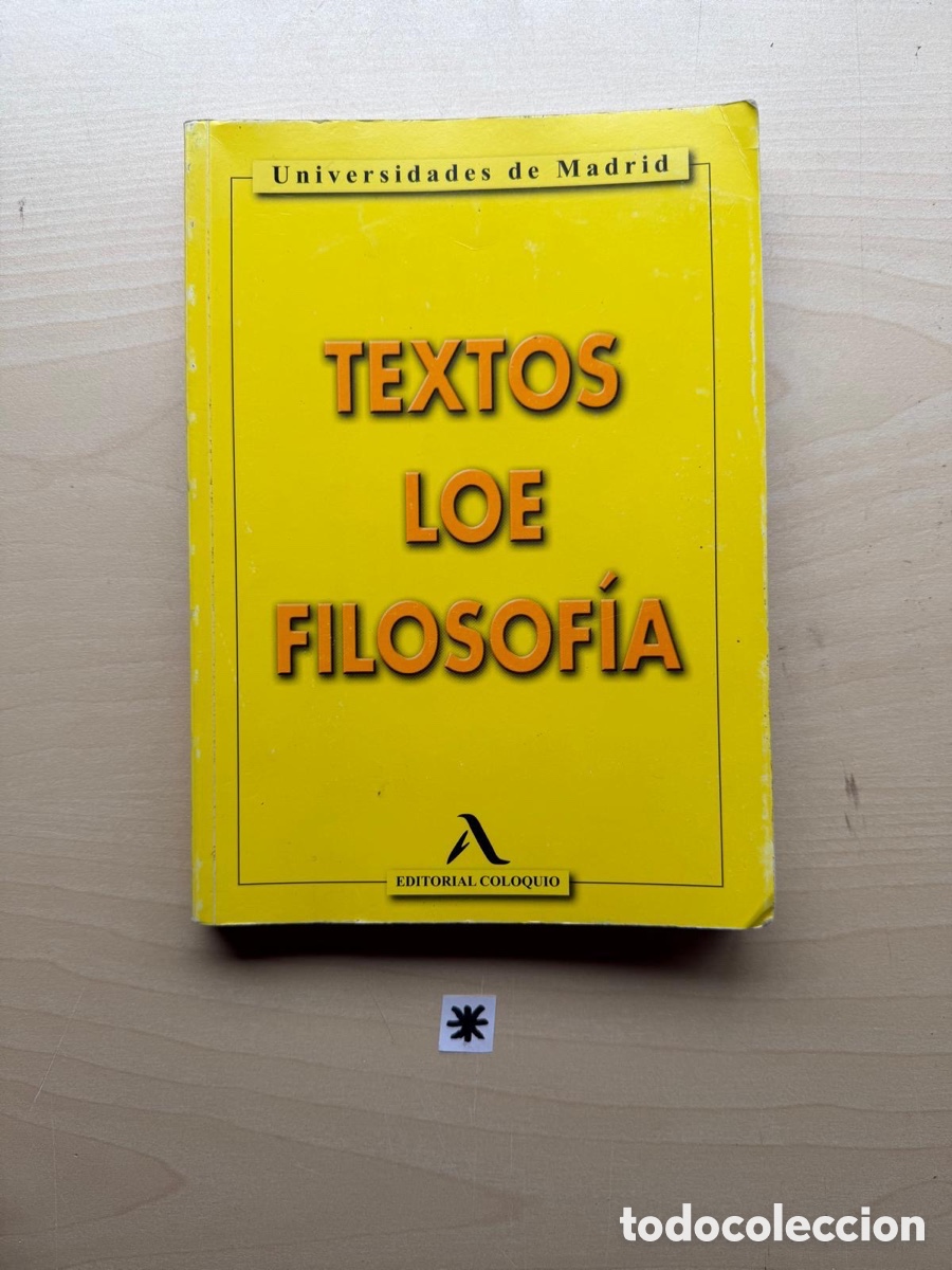 Libros: Libro TEXTOS LOE FILOSOF&Iacute;A - Foto 1