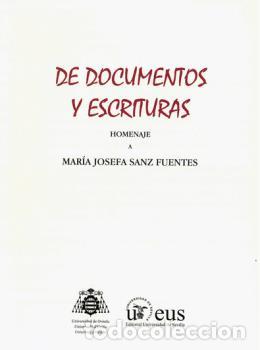 Libros: DE DOCUMENTOS Y ESCRITURAS - SANZ FUENTES, MAR&Iacute;A JOSEFA, - Foto 1