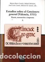 Libros: ESTUDIOS SOBRE EL CANCIONERO GENERAL 2 TOMOS - HARO CORTES, MARTA, - Foto 1