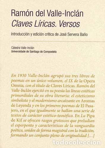Libros: CLAVES L&Iacute;RICAS. VERSOS - VALLE-INCL&Aacute;N, RAM&Oacute;N DEL, - Foto 1