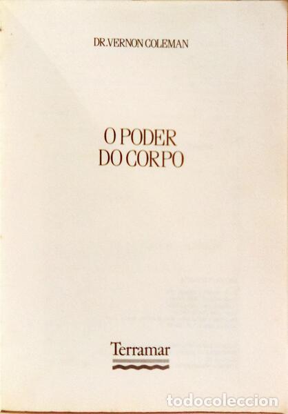 Libros: COLEMAN. (Vernon) - O PODER DO CORPO. - Foto 2