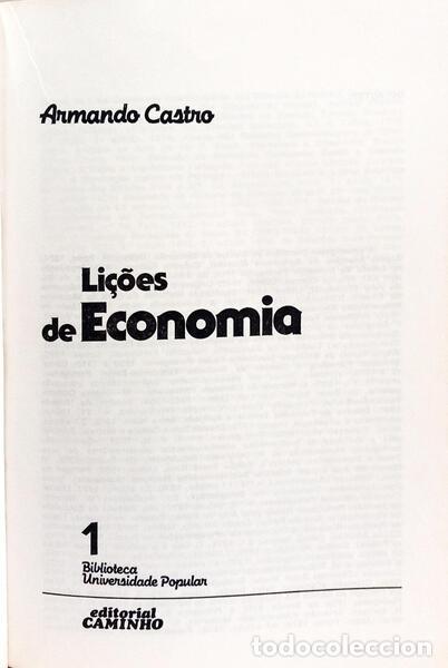 Libros: CASTRO. (Armando) - LI&Ccedil;&Otilde;ES DE ECONOMIA. - Foto 2