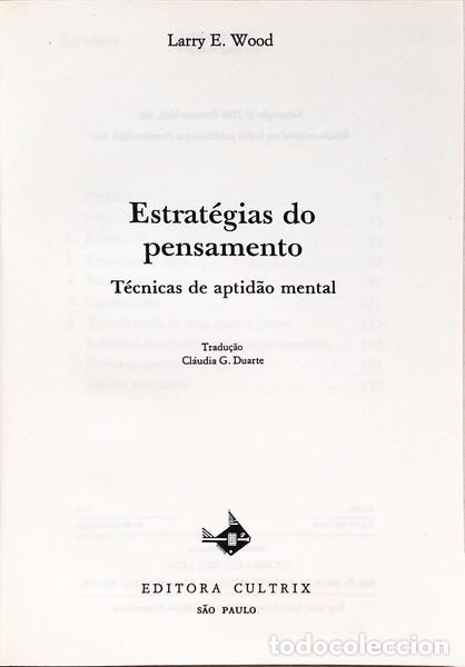 Libros: WOOD. (Larry E.) - ESTRAT&Eacute;GIAS DO PENSAMENTO. - Foto 2