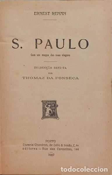 Libros: RENAN. (Ernest) - S. PAULO. - Foto 2