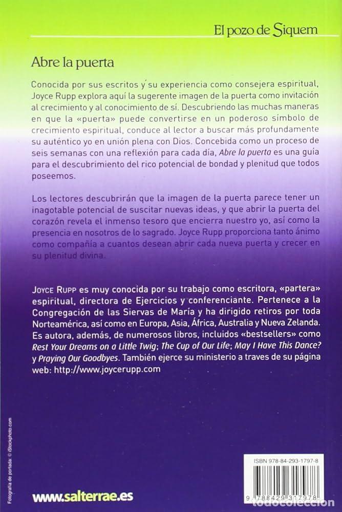 Libros: ABRE LA PUERTA. INTROSPECCI&Oacute;N EN EL VERDADERO YO - Joyce Rupp - Foto 2