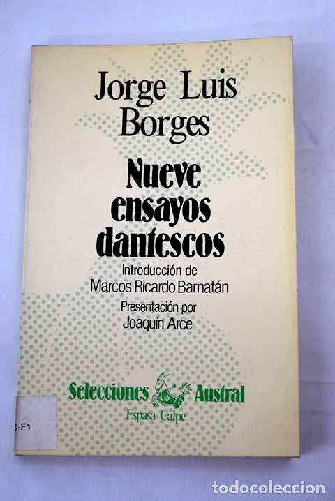 Libros: Nueve ensayos dantescos.- Borges, Jorge Luis
