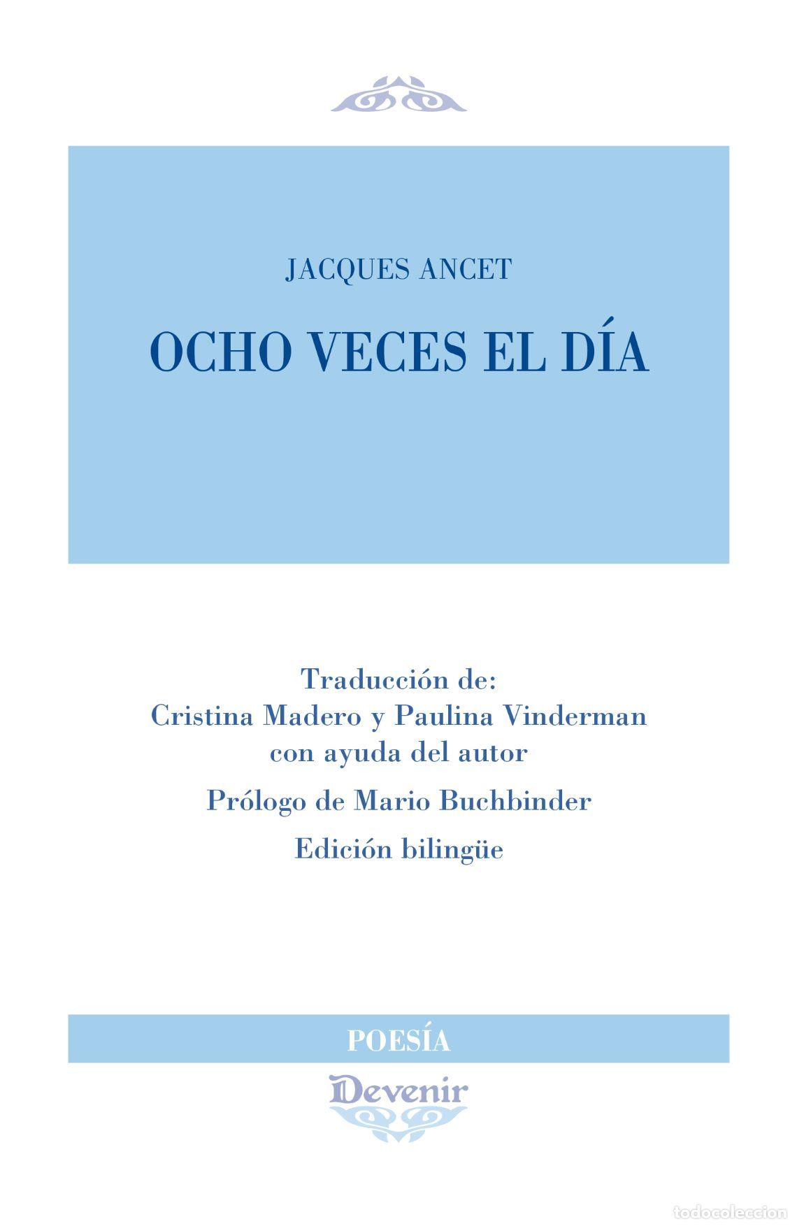 Libros: OCHO VECES AL DIA - ANCET, JACQUES - Foto 1
