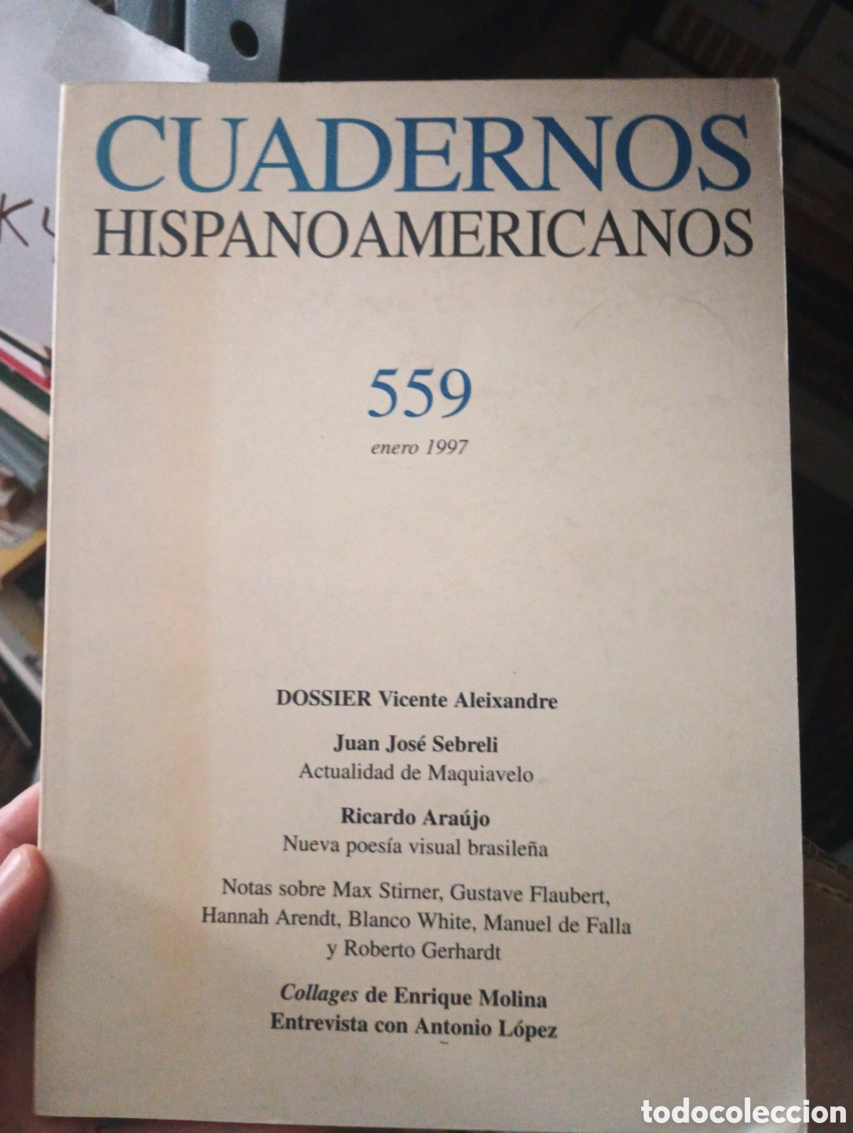 Libros: Cuadernos Hispaniamericanos, 559. Dossier Vicente Aleixandre