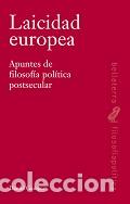 Libros: LAICIDAD EUROPEA - GAMPER, DANIEL, - Foto 1