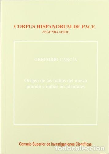 Libros: ORIGEN DE LOS INDIOS DEL NUEVO MUNOD E INDIAS OCCIDENTALES - GARC&Iacute;A GREGORIO, - Foto 1
