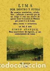 Libros: LIMA POR DENTRO Y POR FUERA - AYANQUE, SIMON - Foto 1