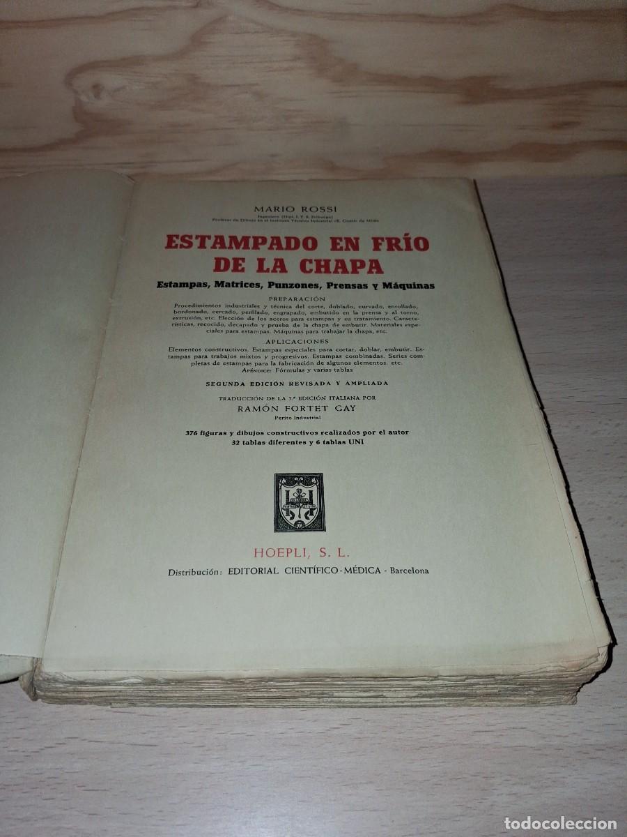Libros: Rossi. Estampado en fr&iacute;o de la chapa. A&ntilde;o 1955 - Foto 6