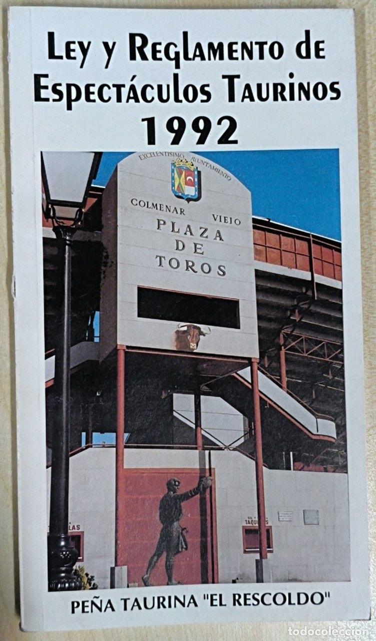 Libros: Ley y Reglamento de Espectaculos Taurinos 1992 - Foto 1