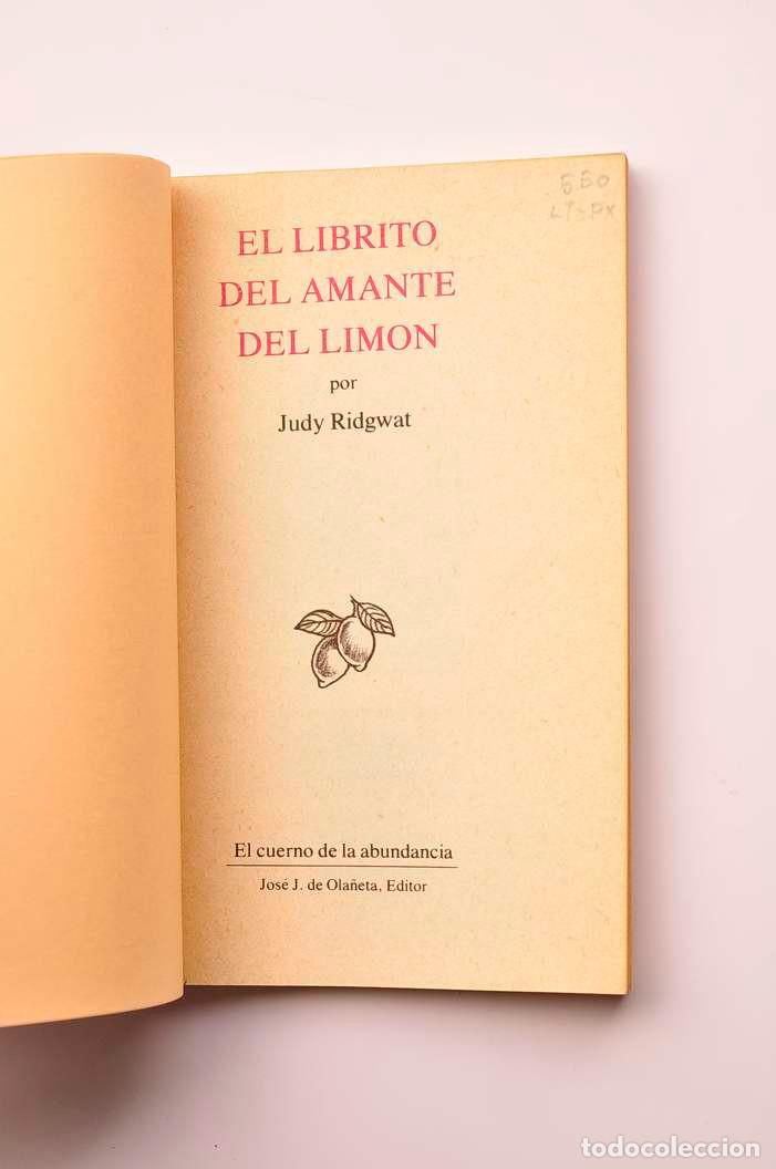 Libros: El librito del amante del lim&oacute;n - RIDWAY, Judy - Foto 2
