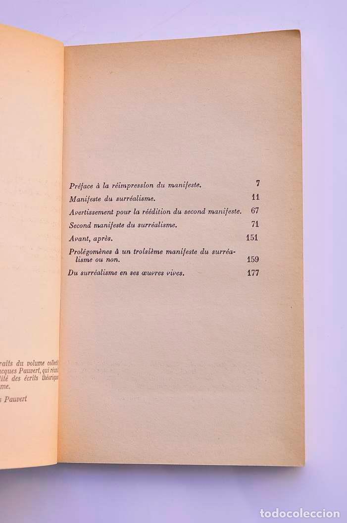Libros: Manifestes du Surr&eacute;alisme - BRETON, Andr&eacute; - Foto 3