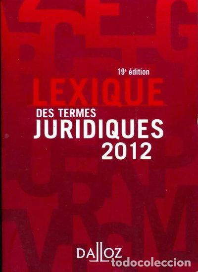 Libros: Lexique des termes juridiques 2012- 9782247107629 - Foto 1