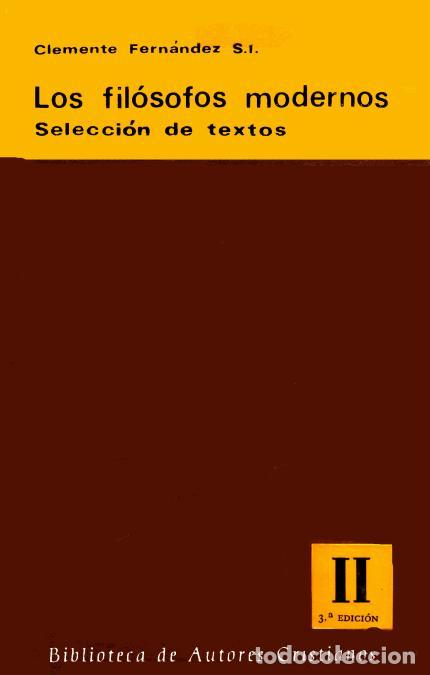 Libros: FILOSOFOS MODERNOS, II - FERNANDEZ, CLEMENTE, - Foto 1