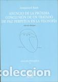 Libros: ANUNCIO DE LA PROXIMA CONCLUSION DE UN... - KANT, IMMANUEL,