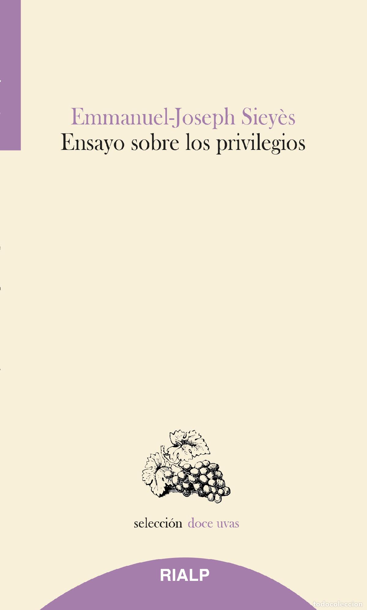 Libros: ENSAYO SOBRE LOS PRIVILEGIOS - SIEY&Eacute;S, EMMANUEL-JOSEPH - Foto 1