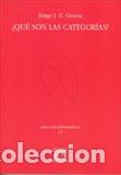 Libros: QUE SON LAS CATEGORIAS? - GRACIA, JORGE J. E., - Foto 1