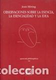 Libros: OBSERVACIONES SOBRE LA ESENCIA LA... - HERING, JEAN, - Foto 1