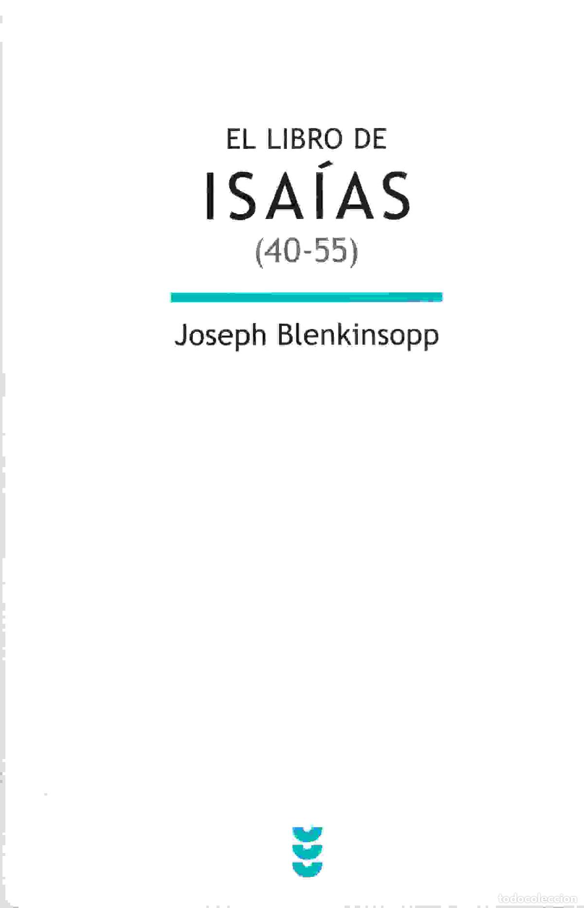 Libros: LIBRO DE ISAIAS (40-45), EL BEB/148 - BLENKINSOPP, JOSEPH, - Foto 1