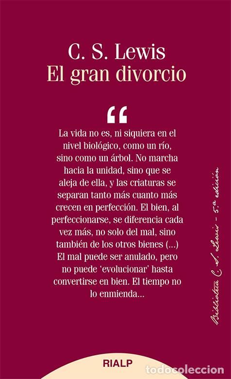 Libros: GRAN DIVORCIO, EL (5&ordf; EDICION) - LEWIS, CLIVE STAPLES, - Foto 1