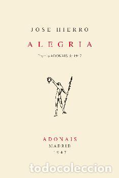 Libros: ALEGR&Iacute;A - HIERRO DEL REAL, JOS&Eacute; - Foto 1