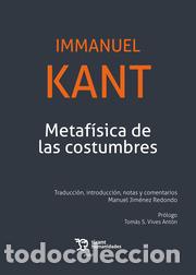 Libros: METAFISICA DE LAS COSTUMBRES - KANT, IMMANUEL,