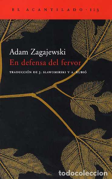 Libros: EN DEFENSA DEL FERVOR - ZAGAJEWSKI, ADAM, - Foto 1