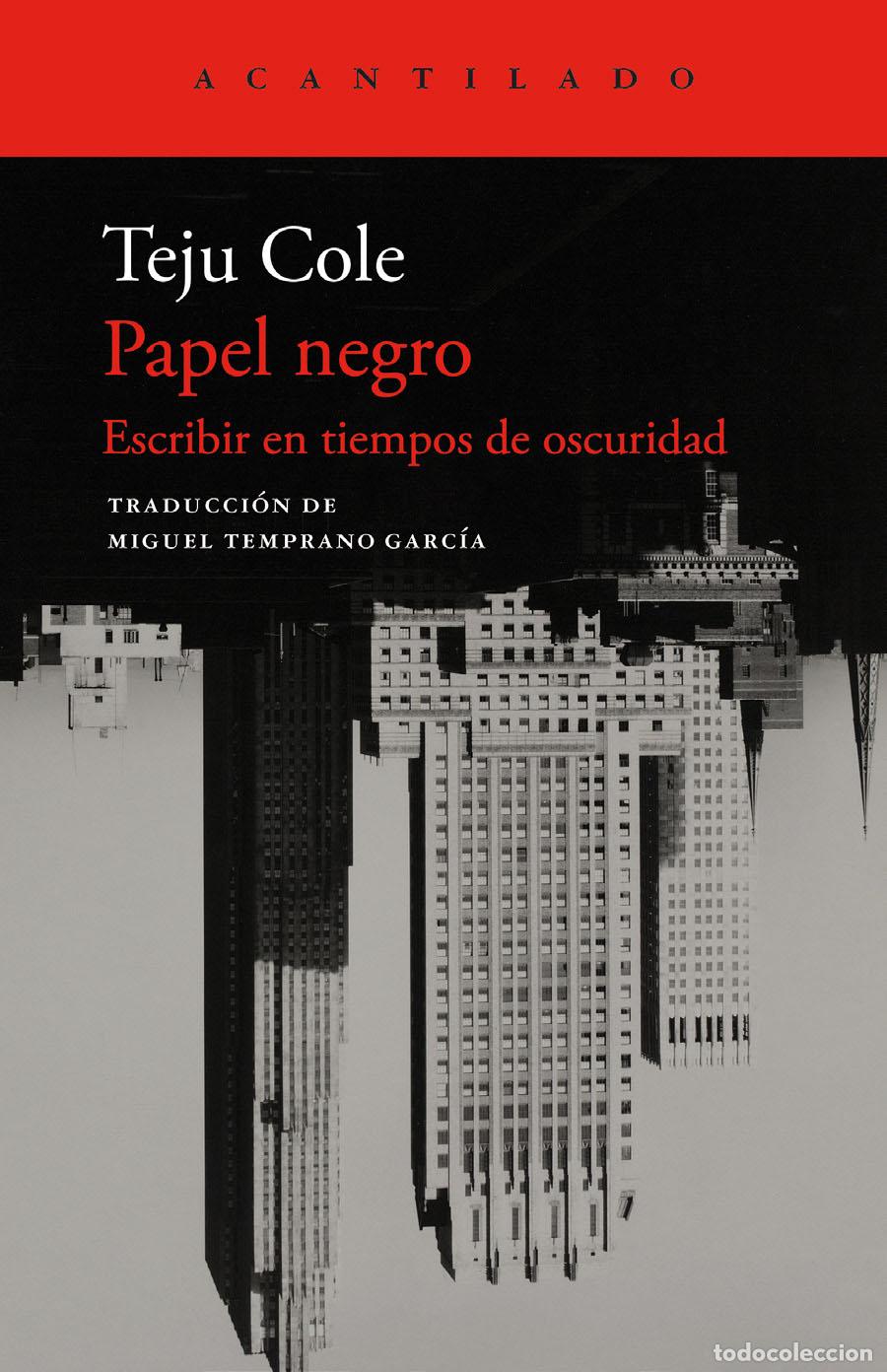 Libros: PAPEL NEGRO - COLE, TEJU, - Foto 1