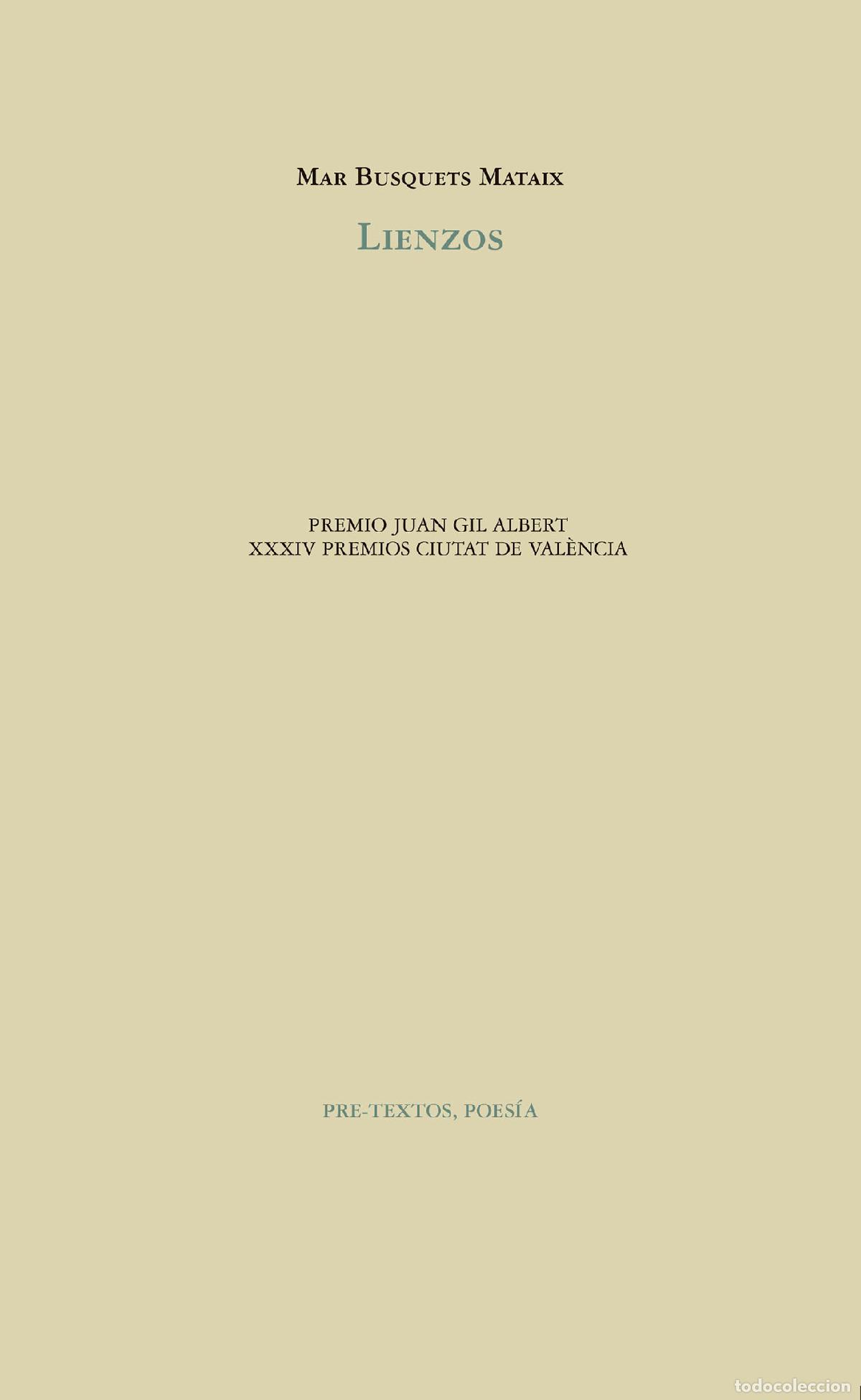 Libros: LIENZOS - BUSQUETS MATAIX, MAR, - Foto 1