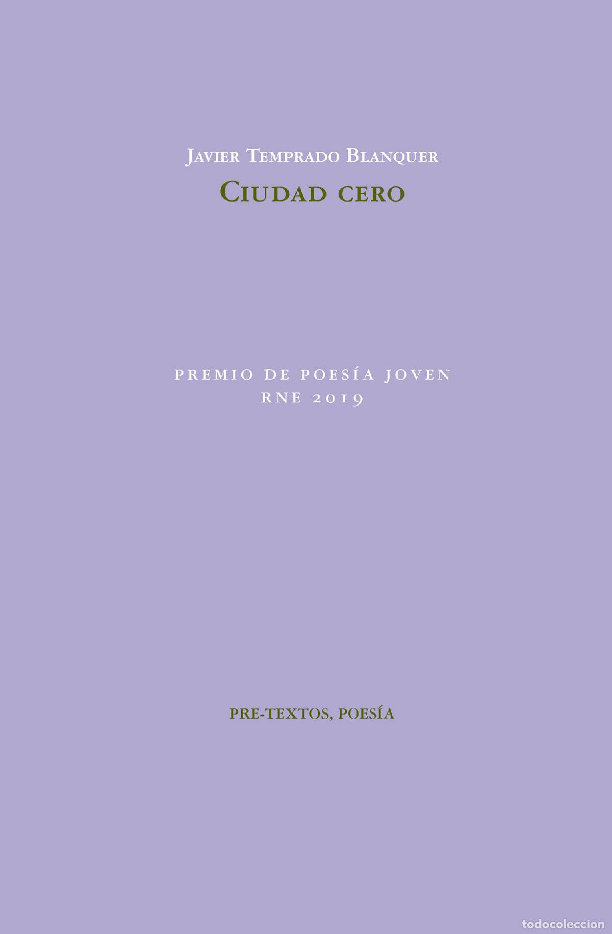 Libros: CIUDAD CERO - TEMPRADO, JAVIER, - Foto 1