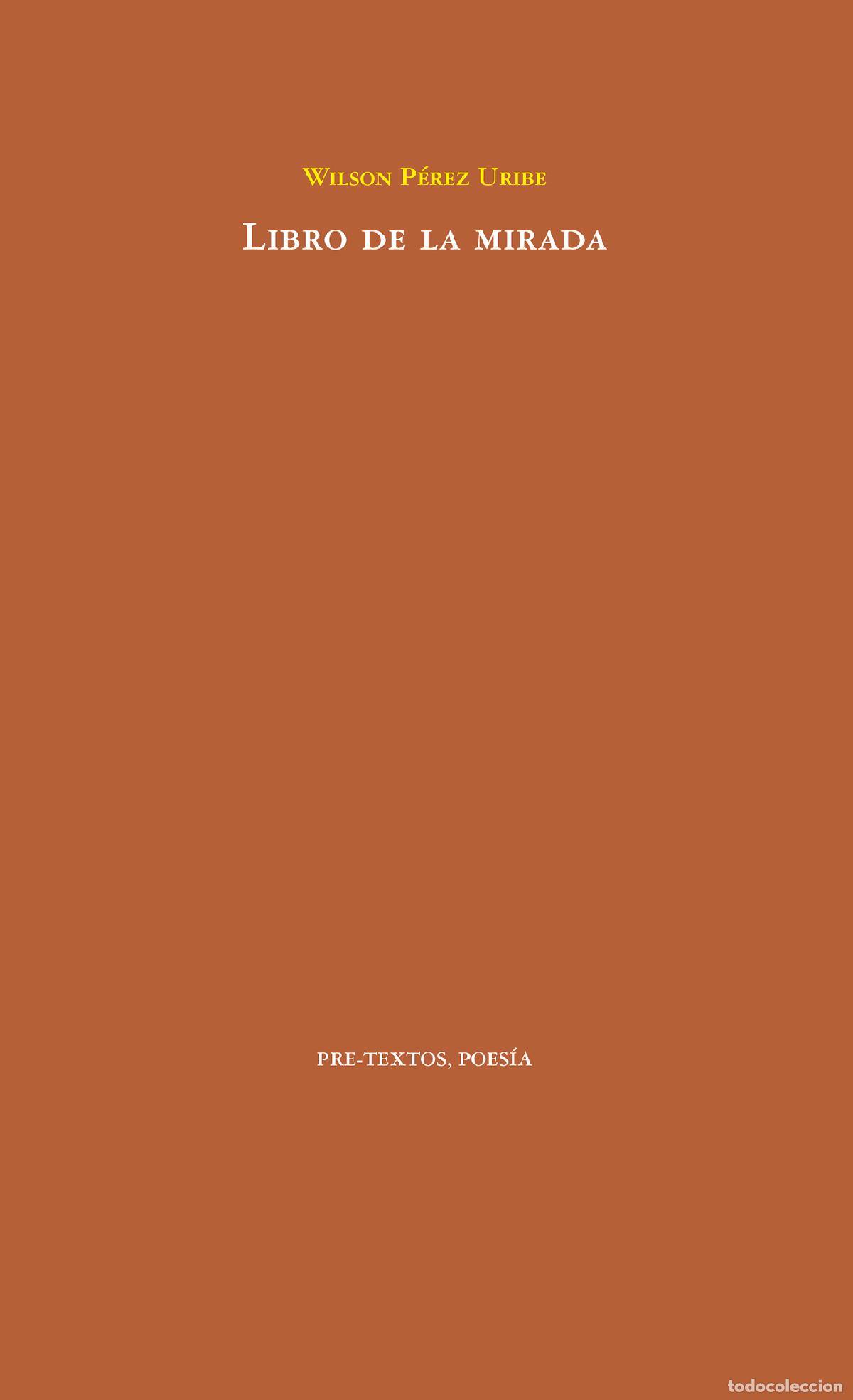 Libros: LIBRO DE LA MIRADA - P&Eacute;REZ URIBE, WILSON - Foto 1