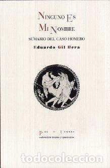 Libros: NINGUNO ES MI NOMBRE PT-1157 - GIL BERA, EDUARDO, - Foto 1