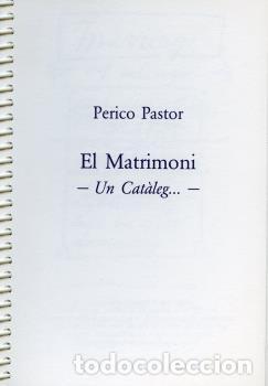 Libros: MATRIMONI UN CATALEG... * - PASTOR, PERICO, - Foto 1