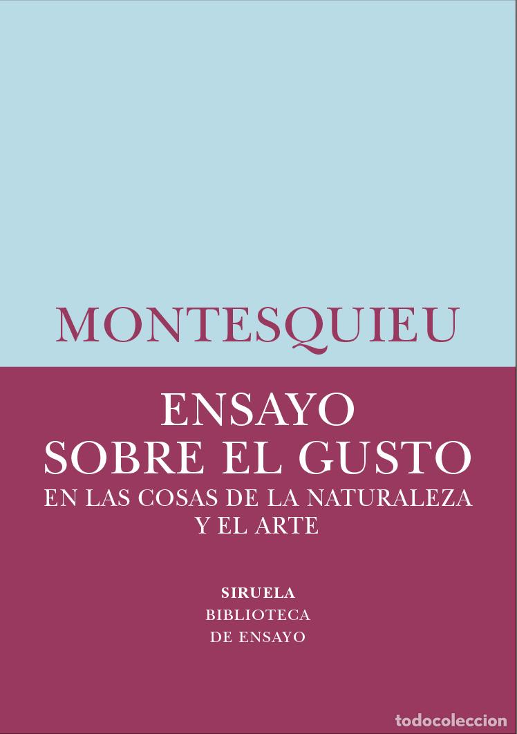 Libros: ENSAYO SOBRE EL GUSTO - MONTESQUIEU, - Foto 1