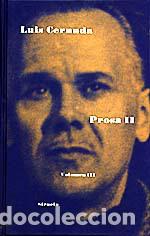 Libros: PROSA II VOL.3 CERNUDA LT-72 - CERNUDA, LUIS, - Foto 1