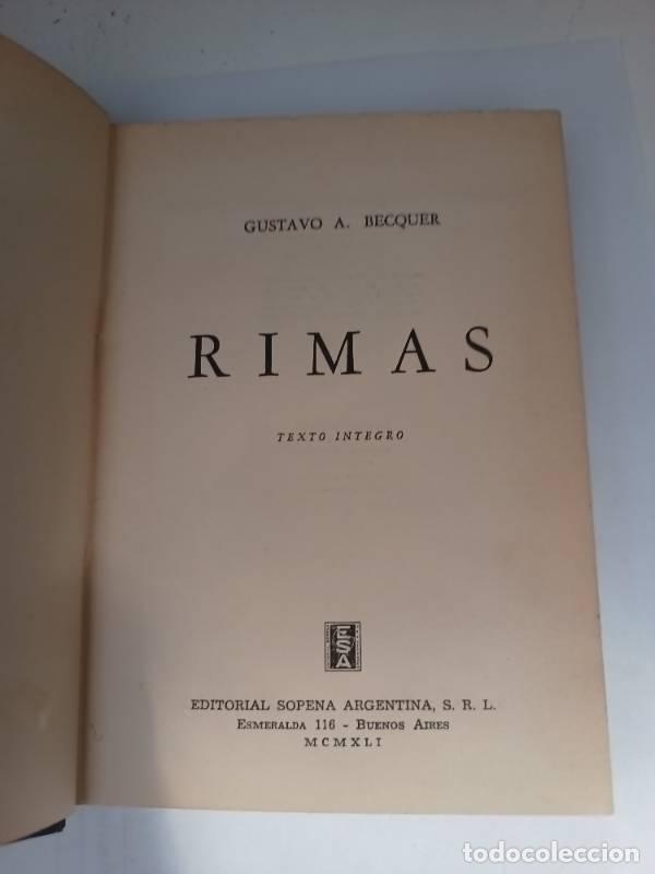 Libros: Rimas - Gusavo Becquer - Gusavo Becquer - Foto 1