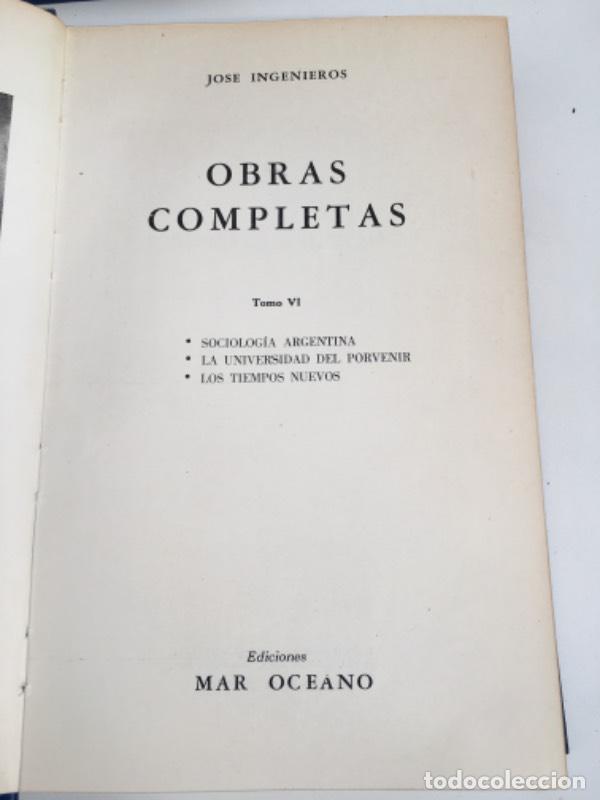 Libros: Obras completas VI - Jos&eacute; Ingenieros - Foto 1