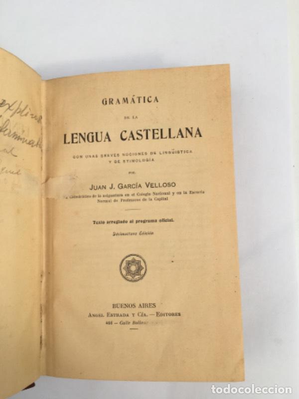 B&uuml;cher: Gram&aacute;tica de la lengua castellana - Juan J. Garc&iacute;a Velloso