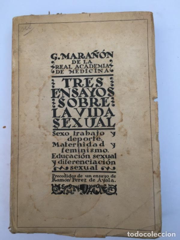 Libros: Tres ensayos sobre vida sexual - G. Mara&ntilde;&oacute;n - Foto 1