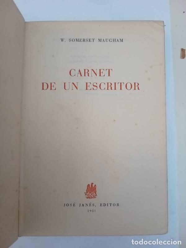 Libros: Carnet de un escritor - W. Somerest Maugham - Foto 1