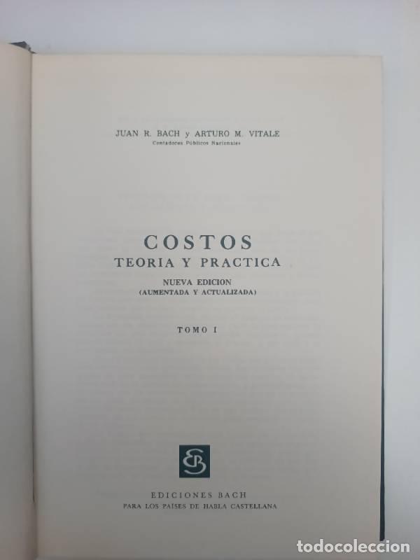 Libros: Costos teor&iacute;a practica I - J.R. Bach - Foto 1