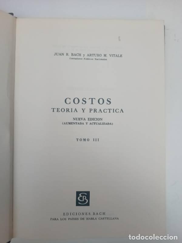Libros: Costos teor&iacute;a practica III - J.R. Bach