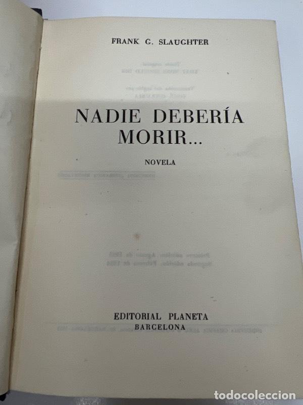 Libros: Nadie deberia morir - Frank Slaugher - Foto 1