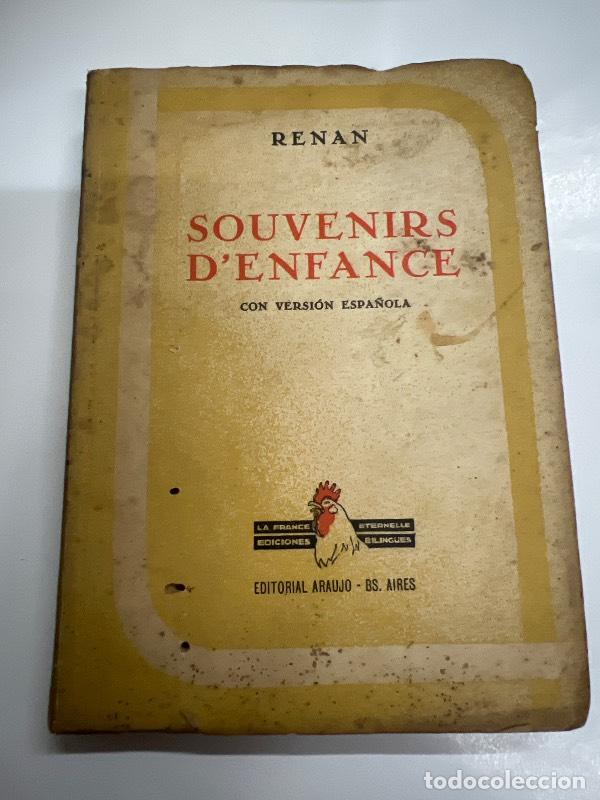 Libros: Souvenirs d`enfance - Renan - Foto 1