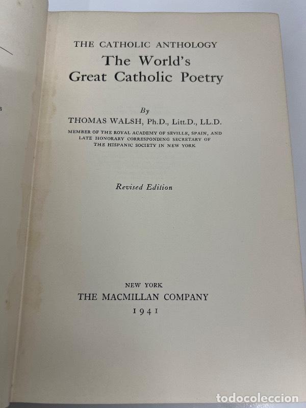 Libros: The world&acute;s great catholic poetry - Thomas Walsh - Foto 1