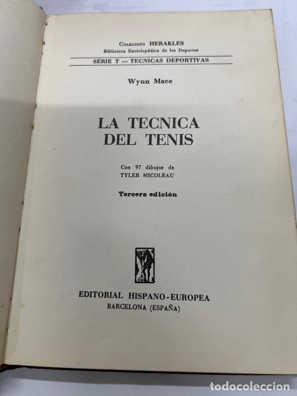 Libros: La tecnica del tenis - Wynn Mace - Foto 1