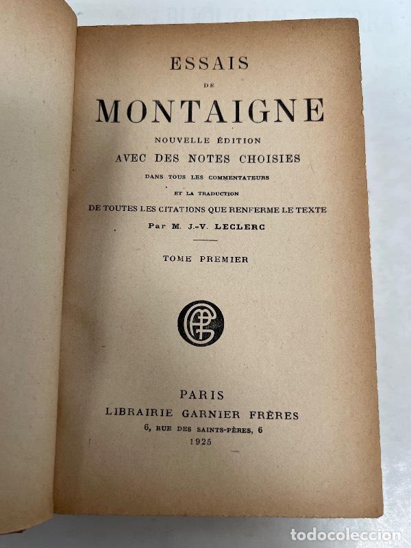 Libros: Essais de montaigne 1 - Michel De Montaigne - Foto 1